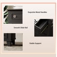 thumbnail image 6 of Rustic Black 3 Drawer Dresser, Wooden Chest of Drawers & Nightstand, Small Storage Cabinet for Bedroom Closet or Living Room, 6 of 7