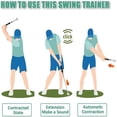 thumbnail image 5 of Frontaley Telescopic Club, Retractable Golf Swing Training Aid, Portable Right & Left-Handed Golf Grip Trainer with Click Feedback for Home/Range Practice, 5 of 8