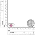 thumbnail image 6 of Gem Stone King 925 Silver and 10K Yellow Gold Pink Moissanite and White Topaz Engagement Ring for Women | 2.66 Cttw | Oval 9X7MM | Gemstone Birthstone | Size 7, 6 of 6