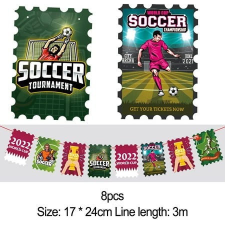 

Hayafir 10ft 2022 Qatar World Cup Team Flags Football Banner Bunting Bar Decoration