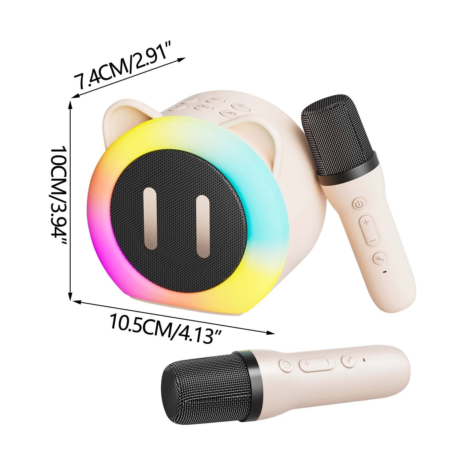 Kyusrd New Bluetooth Speaker Wireless Children's Microphone Home Karaoke Outdoor Microphone One Small Speaker