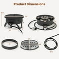 thumbnail image 4 of Costway 17" Portable Gas Fire Pit with Folding Legs & Removable Grill Carrying Bag, 4 of 9