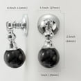 thumbnail image 3 of HDJNal 6 Pcs New Marble Pattern Cabinet Handles - Modern Stone Polished Chrome Aluminum Furniture Pulls, with Solid Brass Base Knob for Bathroom Kitchen Dresser,Black, 3 of 7