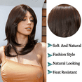 thumbnail image 2 of SUCS Long Blonde Wigs for Women Synthetic Hair Wig with Fringe Ombre Color with Dark Roots Layered Wigs Heat Resistant, 2 of 3