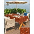 thumbnail image 5 of Outdoor Tablecloth with Umbrella Hole for Patio/Picnic/Party/Camping, Japanese Style Waterproof Table Cloth Rectangle Table Cover Washable, Vintage Art Cranes Ocean Wave Red (52"x 70"), 5 of 8