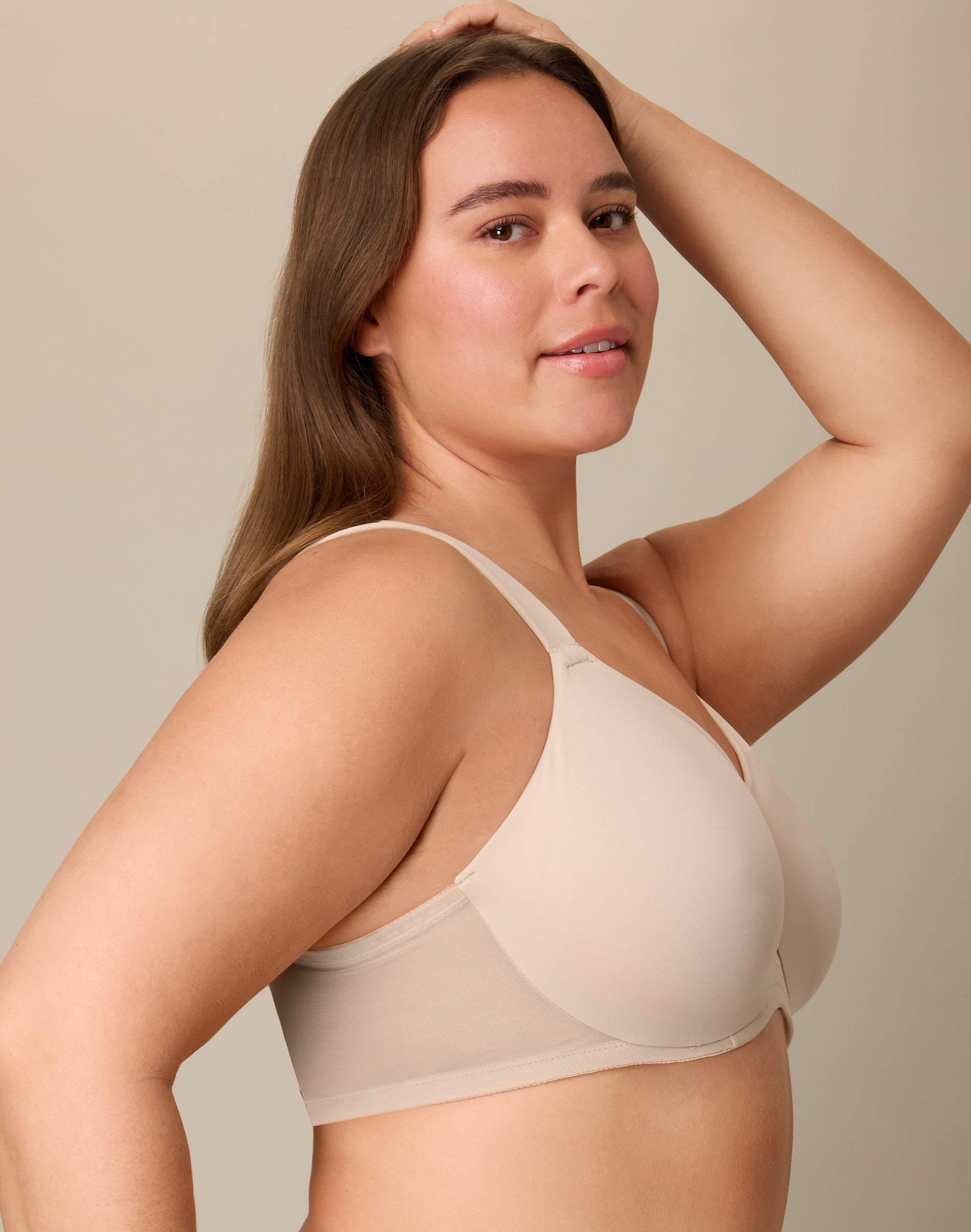 Playtex Dreamwire Unlined Convertible Bra, Moisture-Wicking  Almond 38DDD Women's