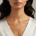 thumbnail image 3 of Tilo Jewelry 14K Yellow Gold Dove Cross Christian Pendant Charm Necklace for Women & Unisex | 18 Inch Cable Chain, 3 of 11