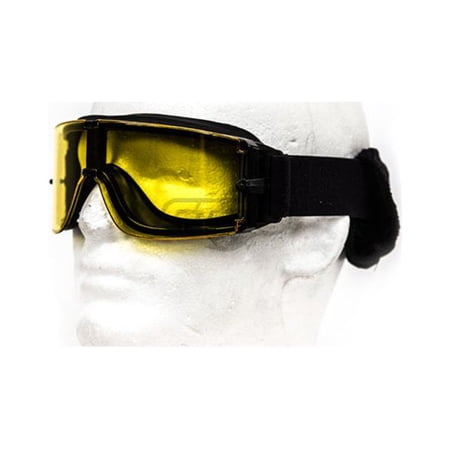 Lancer Tactical CA-234Y Airsoft Safety Yellow Lens Frameless Goggles ( Black ) in Black Frame