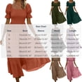 thumbnail image 3 of Atogsazn Women Square Neck Puff Sleeve Dress Smocked Tiered Maxi Dresses Flowy Ruffle A-Lined Sundress Red XXXL Fashion, 3 of 7