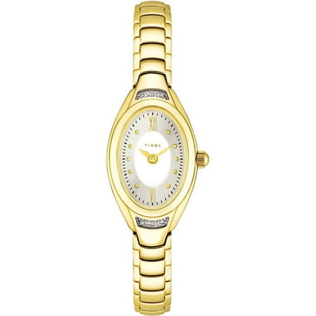 Timex Women's Diamond Accent Gold-Tone Dress Watch