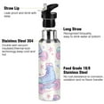 thumbnail image 3 of Yayeee 20oz Insulated Water Bottle Double Wall Stainless Steel with Flip Straw Lid, Pink Skates, 3 of 7
