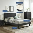 thumbnail image 5 of Platform Bed Frame, Twin Size, Wood, Black, Modern Contemporary Urban Design, Bedroom Master Guest Suite, 5 of 10