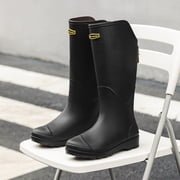Perfert-High-Top Waterproof Rubber Rain Boots for Men, Featuring Long Tubes, Slip-Resistant Soles, And Durable Design