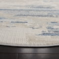 thumbnail image 3 of SAFAVIEH Whisper Zechariah Camo Area Rug, Grey/Blue Ivory, 6'7" x 6'7" Round, 3 of 8