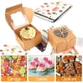 thumbnail image 4 of 20 Cajas de regalo de papel con ventanas para regalos y postres, cajitas para cupcakes pequeñas con ventanas en forma de corazón o cuadradas (8*8*4cm) ER, 4 of 5