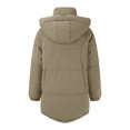 thumbnail image 3 of Niaviben Long Puffer Coat Women Puffer Jacket Womens with Hood Padded Coats Light Jackets for Women Casual Puffy Jackets for Women's Winter Jacket Womens Puffer Jacket Coffee L, 3 of 5