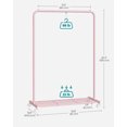 thumbnail image 5 of 110 lb Load Capacity Clothes Rack with Wheels Garment Rack with Storage Shelf Clothing Rack for Bedroom 2 Brakes Steel Frame Jelly Pink, 5 of 7