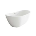 thumbnail image 5 of Elegant Kitchen and Bath 62 inch Soaking Bathtub in Glossy White with Brushed Nickel Trim, 5 of 8