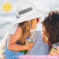thumbnail image 3 of Kids Sun Hat UV Protection Unicorn Summer Beach Play Hats Wide Brim Neck Flap for Girls Boys, 3 of 5