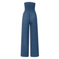 thumbnail image 3 of WILLBEST Pantalones Casuales para Mujer: Cómodos Pantalones de Lino de Pierna Ancha y Holgados, Pantalones de Playa Estilo Palazzo de Verano con Bolsillos para Un Estilo Informal. Extra Grande, 3 of 7