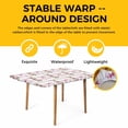 thumbnail image 4 of Easter Table Cloths for 4 Foot Rectangle Tables, Spring Pink Bow Rabbit Grey White Gingham Plaid Patio Waterproof Elastic Fitted Tablecloths, Washable Rectangular Table Cover for Camping, 4 of 8