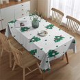 thumbnail image 2 of White Christmas Tree Pattern Rectangle Tablecloth 60"x84",Waterproof Polyester Rectangle Table Cloth, Wipeable Spillproof Polyester Tablecloth for Dining, Camping, Indoor and Outdoor, 2 of 5