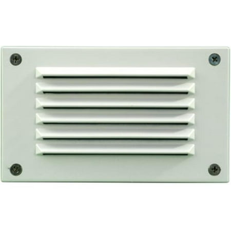 

Dabmar Lighting LV675-W Cast Aluminum Recessed Louvered Brick Step & Wall Light White - 4.88 x 6.50 x 2.63 in.