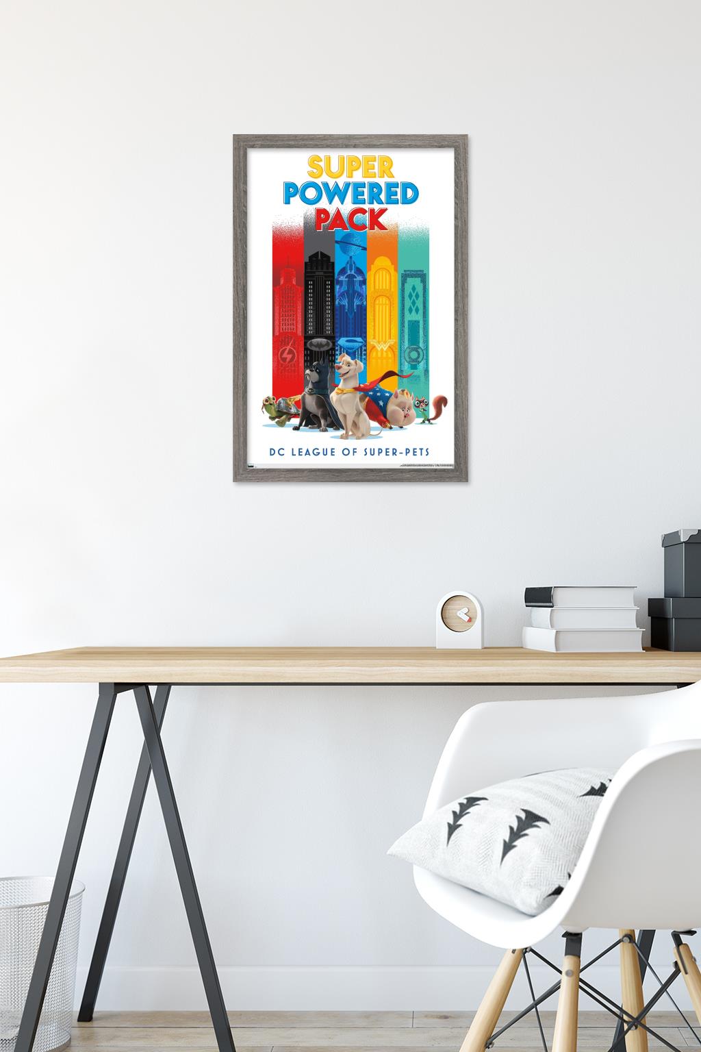 DC League of Super-Pets - Skyline Wall Poster, 14.725" x 22.375" Framed