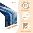 thumbnail image 3 of BaHomeck Table Runner 13*72 In,Set Of 1 Abstract Blue And White Marble Pattern With Gold Accents High Density Cotton Linens Machine Washable Table Runner For Kitchen Dining Table Coffee Table Decor, 3 of 4