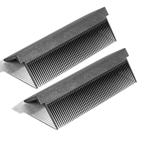 FACEGA 2Pcs Hair Brush Heat-Resistant Portable Flat Iron Comb Functional Barber Accessories with Straightening Effect,Suitable for All Hair Types,Black