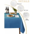 thumbnail image 2 of Blue Teal Beige Ombre Table Cloth, Waterproof Tablecloth for Rectangle Tables, Modern Abstract Art Abstract Reusable Washable Fabric Table Cover for Restaurant Kitchen Dining Tables 52"x70", 2 of 9