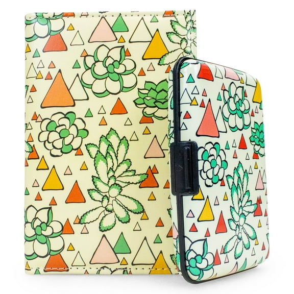 Miami Carryon Rfid Protected Wallet And Passport Cover Set (Summer Succulents)