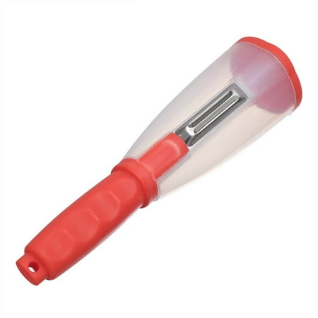

Smrinog Multifunctional Fruit Peeler with Rubbish Bin Vegetable Skin Cutter (Red)