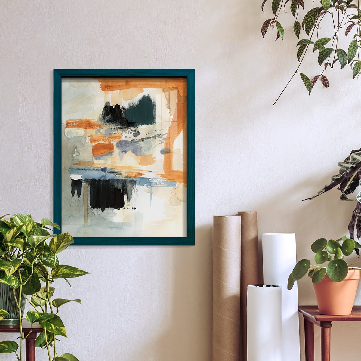 Seria II - Framed Print w/glass - Ocean Blue