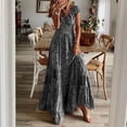 thumbnail image 1 of Vestidos largos bohemios Vintage de verano para mujer, Vestidos elegantes con estampado Floral, cuello en V, vacaciones de playa, Vestidos largos informales de Swing grande 2024, 1 of 4