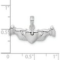 thumbnail image 3 of Sterling Silver Polished Heart Hands Pendant - Jbsp, 3 of 5