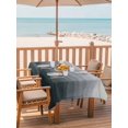 thumbnail image 2 of Outdoor Tablecloths with Umbrella Hole & Zipper, Grey Coastal Wave Tablecloth Rectangle 60x84 Inch, Summer Ocean Nautical Beach Ombre Waterproof Table Cloth, Patio/Pool/Picnic Table Covers, 2 of 8