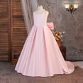 thumbnail image 5 of FYDUU Flower Girl Dress Girls Formal Wedding Pageant Gown with Back Bowknot Sleeveless Dresses A-Line Birthday Party Dress 8 Years, 5 of 7