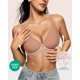 thumbnail image 2 of Sujetador cómodo inalámbrico Deep V para mujer Bra OEAK Latte S, 2 of 7
