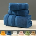 thumbnail image 2 of Nvzi Bath Towels Set of3-Grey,Cotton Soft Big Bath Towels,Square towel,Towel-1each,Total895g,Fluffy&soft,Good water absorption&drainage properties,Premium Cotton Bath Towel Set for Home&Hotel​​, 2 of 4