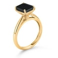 thumbnail image 4 of Gem Stone King 10K Yellow Gold Black Onyx Solitaire Engagement Ring for Women (2.10 Cttw, Octagon 9X7MM, Gemstone December Birthstone, Available in Size 5, 6, 7, 8, 9), 4 of 7