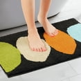thumbnail image 2 of Unique Bargains Soft Plush Non-Slip Printing Mat Quick Dry for Bathroom Floor Black 18"x26", 2 of 7