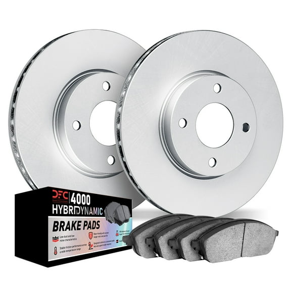 Dynamic Friction Company Front Geospec Brake Rotors Kit | 4000 HybriDynamic Brake Pads 4802-74007