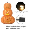 thumbnail image 4 of 14in Halloween Jack o Lanterns Light Up Pumpkin with LED Bulb Indoor/Outdoor Decorations - Scary Face, 4 of 8
