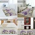 thumbnail image 2 of Purple Iris Butterflies Love Carpet Style Living Room Bedroom Soft Comfy Rug Modern 3d Entry Mats Household, 2 of 7