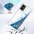 thumbnail image 4 of Compatible with Motorola Moto G 5G 2024 Case Liquid Glitter Cute Phone Case Shiny Floating Quicksand Shockproof Protective TPU Girly Women Case for Moto G 5G 2024 Love Blue YB, 4 of 7