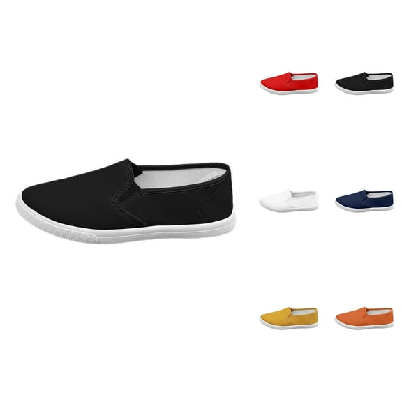 Women's Casual Shoes Fashionable Unisex On Lace Up Flat Comfortable Canvas Sneakers Breathable Flat Shoes For Daily Wear