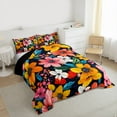 thumbnail image 3 of jejeloiu Vintage Flower Queen Comforter Set,Rustic Floral Bedding Sets,Multicolor Plant Botanical Bedding Comforter Set For Men Women,Luxury Bedroom Decor Reversible,3 Pieces, 3 of 8