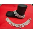 thumbnail image 2 of Elegant Silver Plated Bridal Anklet Pair with Intricate Design and Ghungroo Payal Charms, 2 of 2