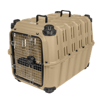 Mammoth Guardian Strong and Durable 36 inch Plastic Dog Kennel, Tan